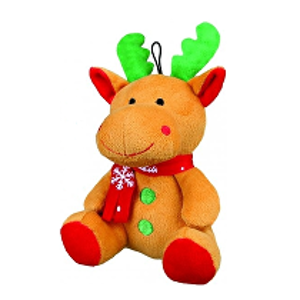Vianočná hračka Pes sob so šálom plyš 20cm TR 1ks*