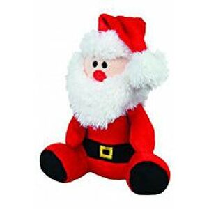 Vianočná hračka Pes Santa so šálom plyš 20cm TR 1ks