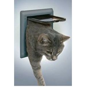 Plastové dvere pre mačky 4P Grey Freecat DeLuxe Trixie 1ks