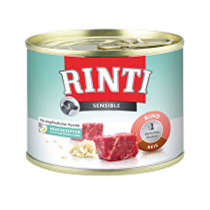 Rinti Dog Sensible konzerva s hovädzím mäsom a ryžou 185g