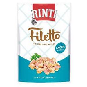 Rinti Dog kapsai Filetto kuracie mäso + losos v želé 100g