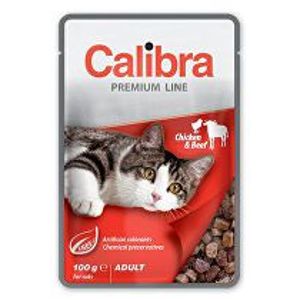 Kapsička pre mačky Calibra Premium Adult Chicken & Beef 100g