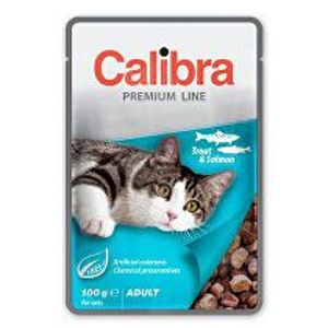 Calibra kapsička pre mačky Premium Adult pstruh a losos 100g