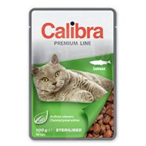 Kapsička pre mačky Calibra Premium Sterilizovaný losos 100g