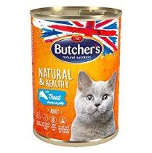 Butcher's Cat Natur.&Healthy kúsky pstruha v želé400g