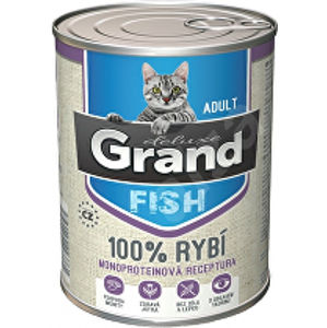 GRAND konz. mačka deluxe 100% rybia 400g