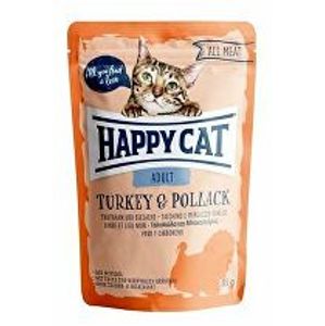 Happy Cat vrecko All Meat Adult Truthahn & Seelachs 85g