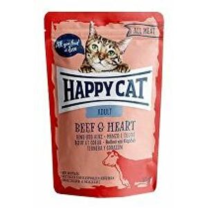 Happy Cat vrecko All Meat Adult Rind & Herz 85g