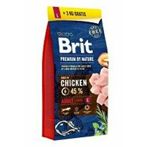 Brit Premium Dog by Nature Adult L 15kg + 3kg akce
