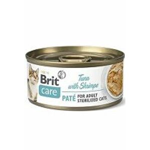 Brit Care Cat Cons Paté Sterilizovaný tuniak a krevety 70g
