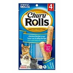 Churu Cat Rolls Kuracie wraps&Tuna+Hrebenatky cr. 4x10g