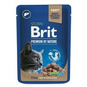 Brit Premium Cat vrecko Liver for Sterilised 100g