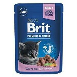 Brit Premium Cat vrecko White Fish for Kitten 100g